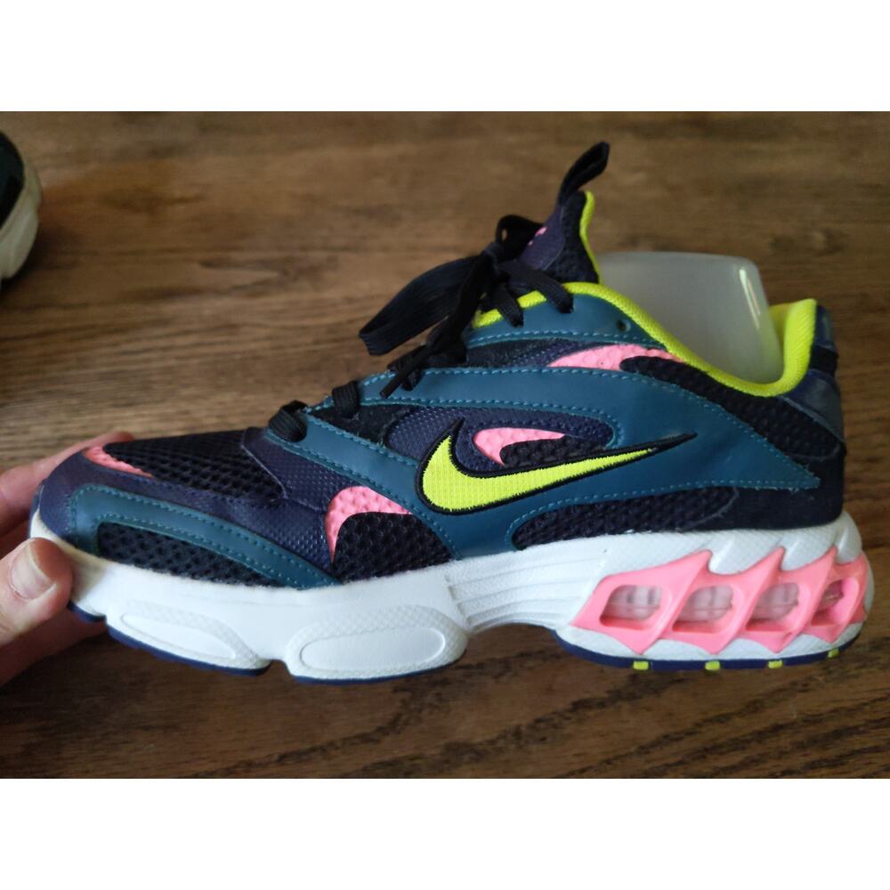 Nike Women's Black Navy Pink Neon Yellow Athletic Sneakers